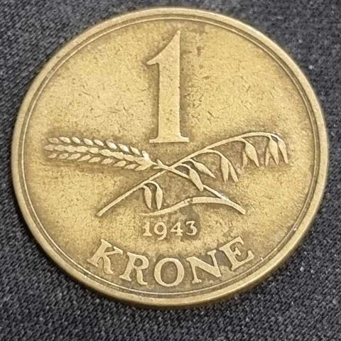 1 krone 1943 Danmark, lavt opplag