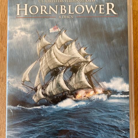 HORNBLOWER PÅ DVD, HELE SERIEN SELGES FOR 100,-.