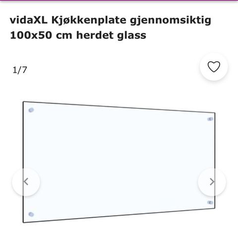 Glassplate til kjøkken