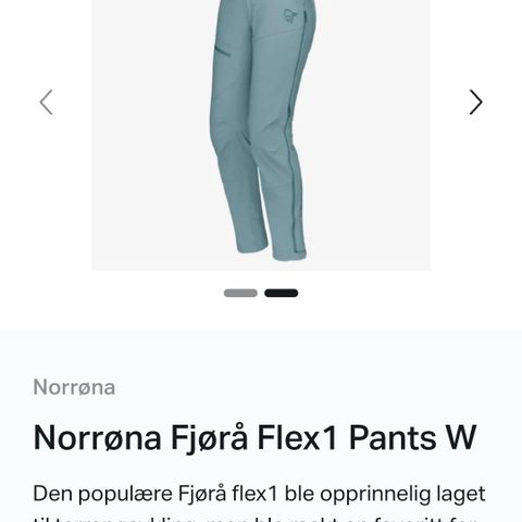 Norrøna fjørå flex 1  bukse selges