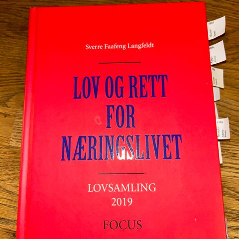 Lov og rett for næringslivet lovsamling 2019