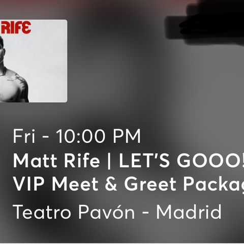 Matt Rife VIP billett 18 oktober i Madrid