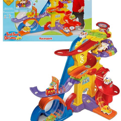 Vtech Toot-Toot racerpark / bilbane 90cm lang/ fra 1 år