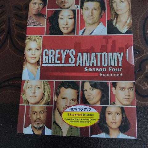 Greys Anatomy Sesong 4 Dvd Box Set Selges