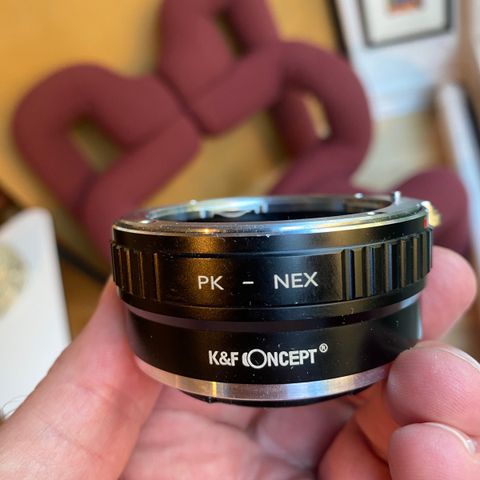 Pentax K til Sony Nex adapter