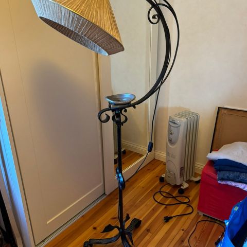 Retro stålampe med original-skjerm