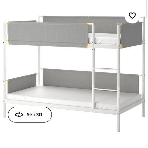 Vitval køyeseng fra Ikea