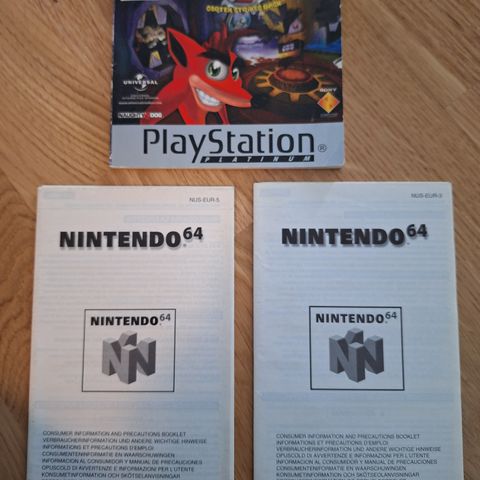 Manual N64 + Crash 2 Platinum