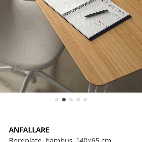 Ikea Anfallare bordplate i bambus 140x65