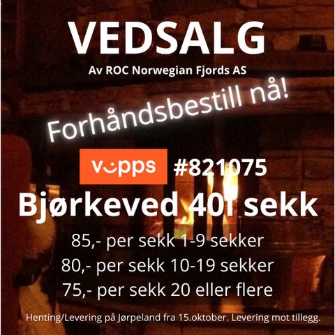 Bjørkeved 40l - Forhåndsbestilling