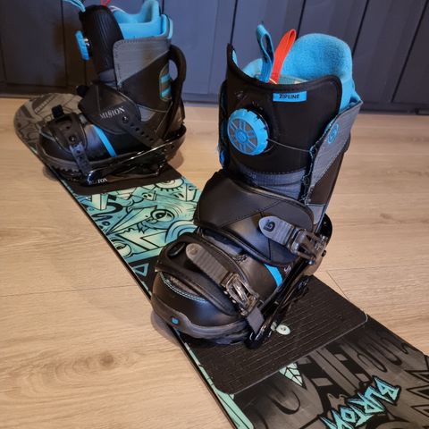 Burton snowboardpakke 125cm