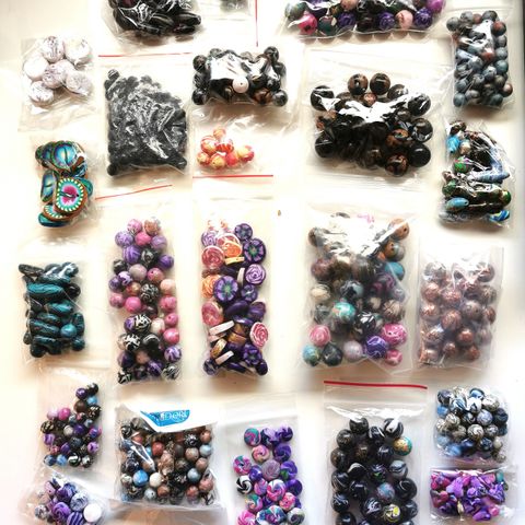 Large Selection of Polymer Clay Beads for Jewellery Making