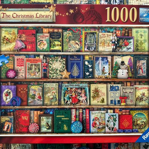 Puslespill 1000 brikker Ravensburger «the Christmas Library»