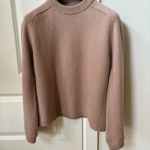 Max Mara ull/kasjmir genser, str S-M i blush