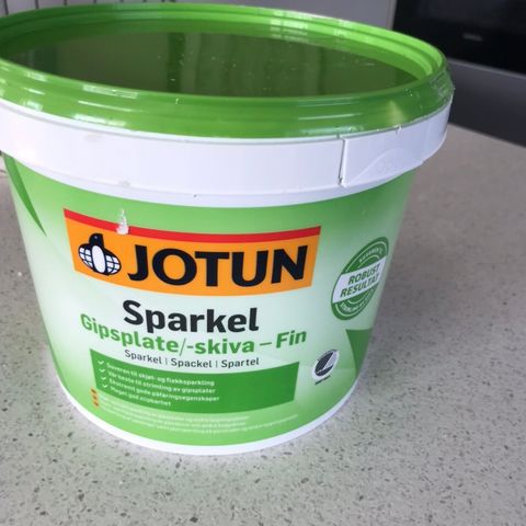 Sparkel til gips fin. 3 liter / brukt minimalt.