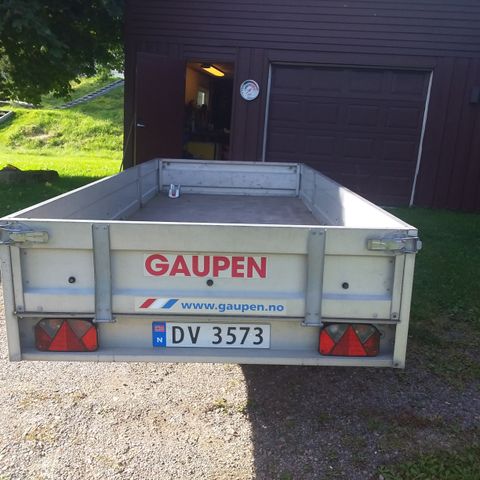 2012 Gaupen  1190 varehenger med tipp. Totalvekt 1300 kg Nyttelast 985 kg