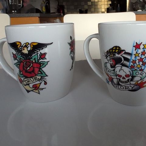 Ed Hardy coffee cups