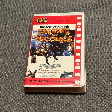 CARAVAN TO VACCARES  (action film fra 1974) VHS Big Box - Norsk tekst