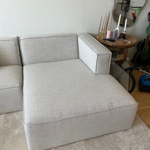 Ubrukt høyre sjeselong - Isa modulsofa fra kid. Førpris 11 999kr!!!!