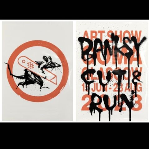 Banksy "cut and run" postere