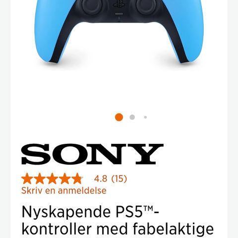 Blå playstation 5 kontroller