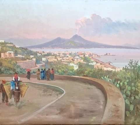 Guglielmo Giusti (1824-1916) - Veduta di Napoli