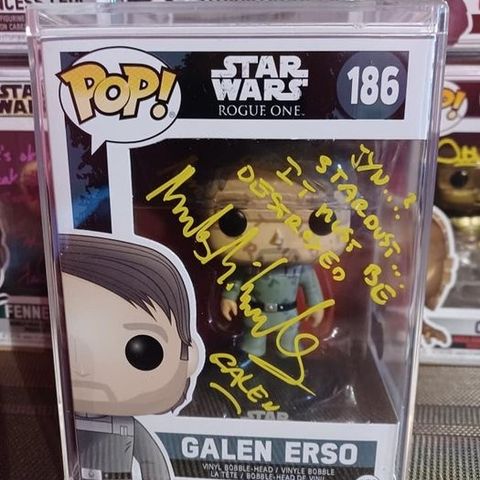 Funko  - Funko Pop Star Wars Rogue One Galen Erso #186 Signed by Mads Mikkelsen 