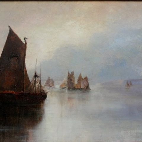 Nico von Zeis (19th/20th centuries) - Seascape with sailing boats