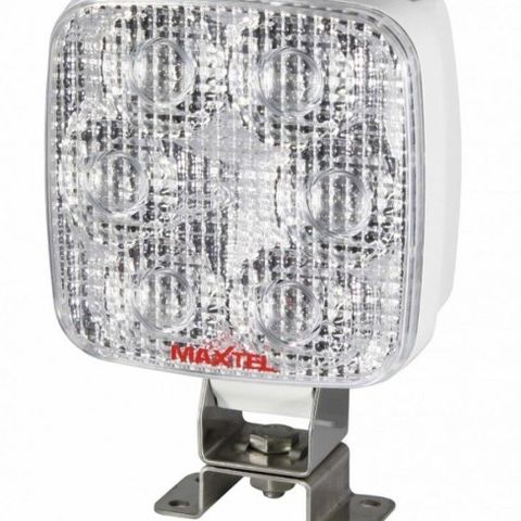 2 STK NYE MAXTEL MARINE, 60W LEDS ARBEIDSLAMPER MED SYREFAST BRAKETT. 9519,05.09