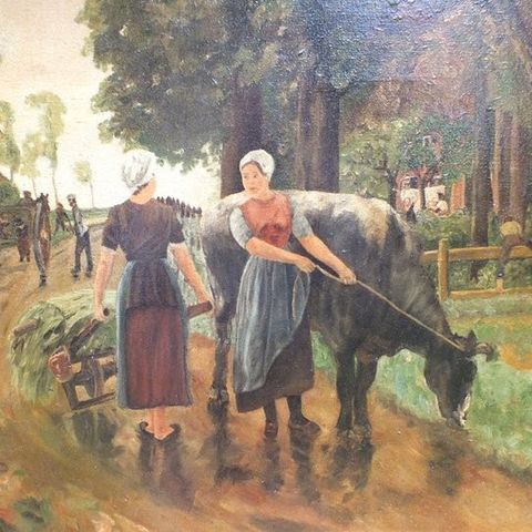 After Max Liebermann (1847-1935) - Road in Dutch Village (1885)