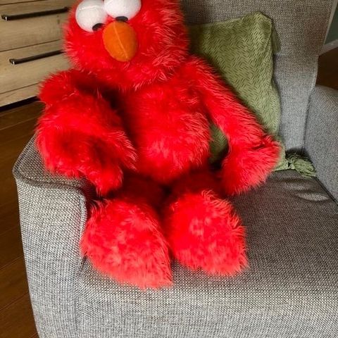 Jim Henson  - Dukke Sesame Workshop - Vintage 80 cm Puppeteer Pluche of ELMO - 2