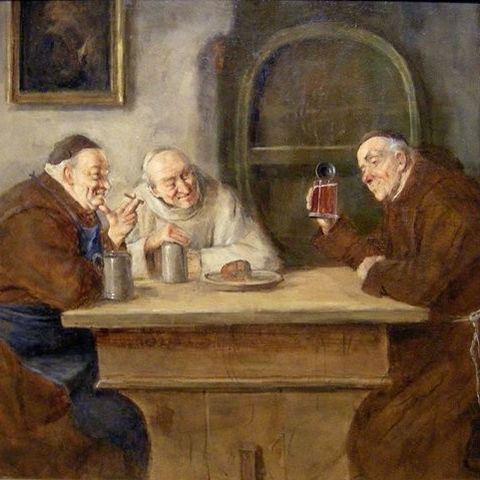 Hans Kratzer (1874-1927) - Monks in the cellar