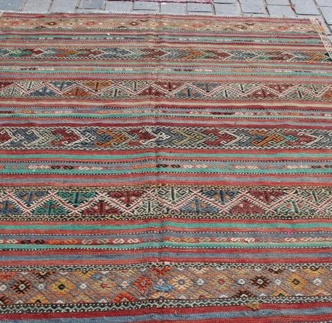 Kelim - 246 cm - 186 cm - Gammel tyrkisk nomadisk Kilim