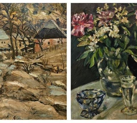 Wilhelm Kaufmann (1895-1975), Attributed to - Landschaft und Blumen