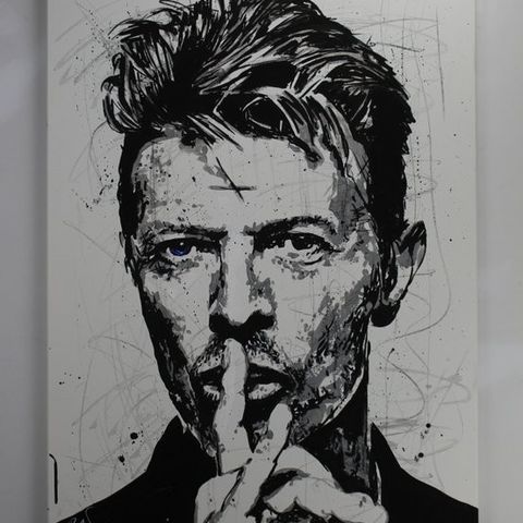 David Bowie - Handpainted and signed by Artist Vincent Mink - Portrait