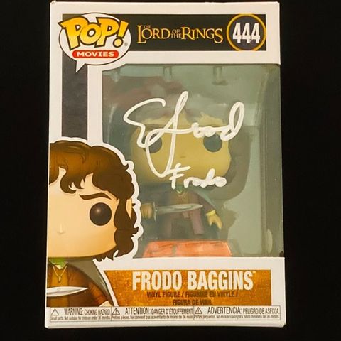 Funko  - Funko Pop Lord of the Rings - #444 Elijah Wood Signed Funko "Frodo" - 2