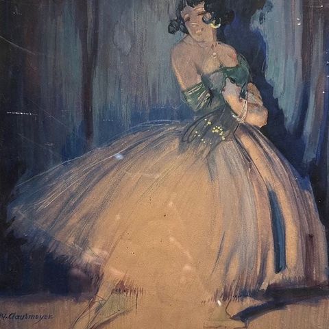 Klaus Clausmeyer (1887-1968) - Female Ballert Dancer