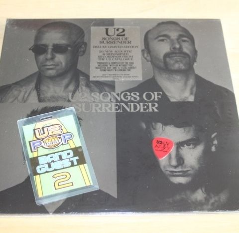 U2 - Songs Of Surrender Clear Vinyl + Backstage Pass + Guitar Pick - 2 x LP-albu