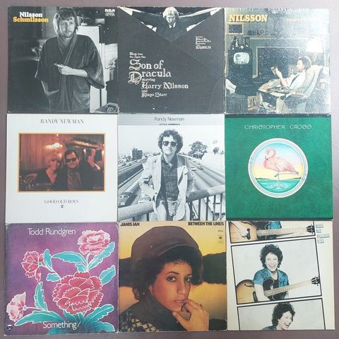 Harry Nilsson, Randy Newman, Janis Ian & related - 9 classic albums - LP-album (