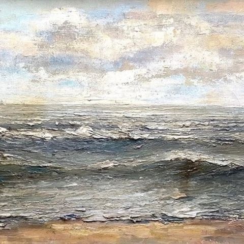 Raymond Delhaye (XX) - Onde sulla spiaggia