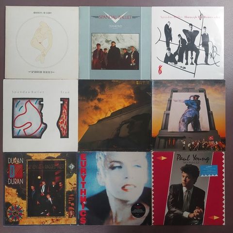 Spandau Ballet, Duran Duran, Eurythmics - 8 original 80s albums - LP-album (fler