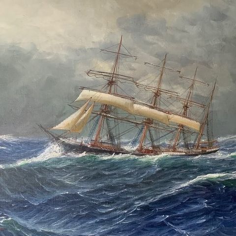 Alfred Jensen (1859-1935) - Segelschiff