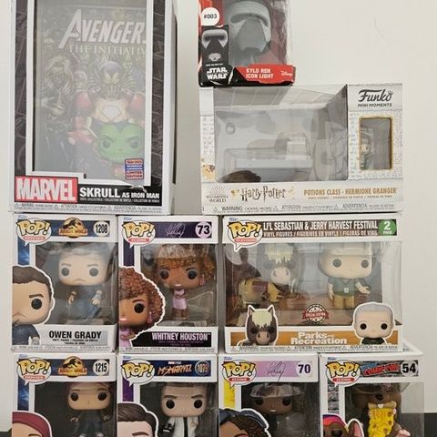 Funko  - Funko Pop Mixed Collection of 10 Marvel/ Star Wars/ Harry Potter/ Juras