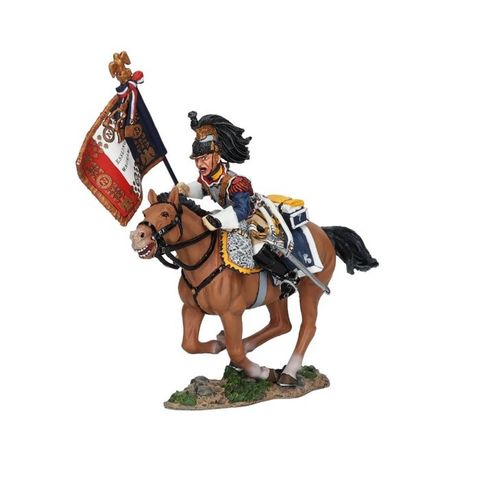 King & Country - Age of Napoleon - French - Statue - NA250    Charging Flagbeare