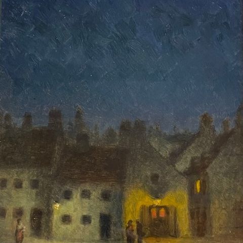 Victor Leyrer (1893-1961) - Abendliche Straßenszene im alten Wien