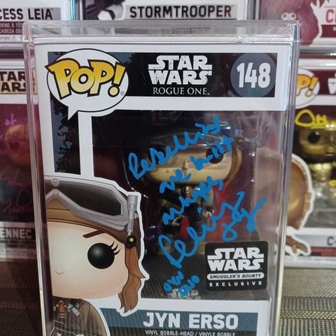 Funko  - Funko Pop Star Wars Jyn Erso Rogue One #148 Signed by Felicity Jones w/