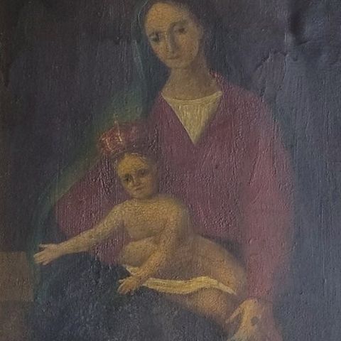 Italiensk skole (XVIII) - Madonna con bambino