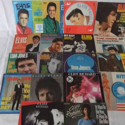 Elvis Presley, Tom Jones, Cliff Richard - Oldies - Flere titler - Vinylplate sin