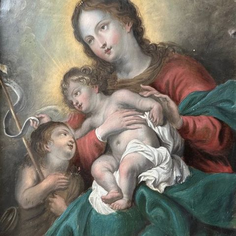 Italiensk skole (XVII) - Madonna met kinderen