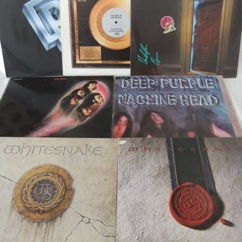 Deep Purple, Whitesnake - 7 x albums - Flere titler - LP - Ulike avtrykk (se bes